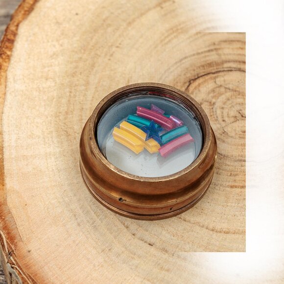 Vintage Solid Brass Kaleidoscope – Unique Educational Gift for Kids, Birthday - Picture 3 of 7